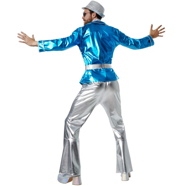 tectake Disco mester kostume Blue S
