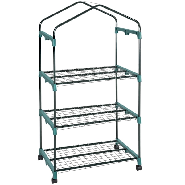 tectake Drivhus til altan 69x49x133cm Transparent