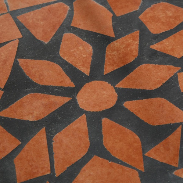 tectake Plantehylde med mosaik, 3 hylder -  terrakotta Orange