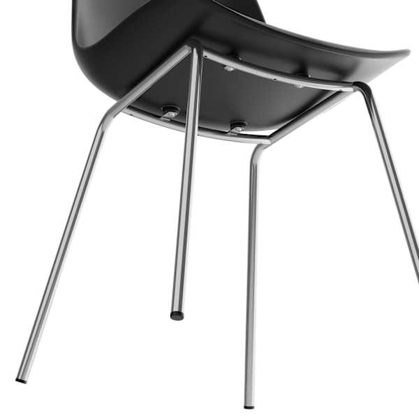 tectake Stol Mawe, ergonomisk, 120 kg -  sort/krom sort/krom