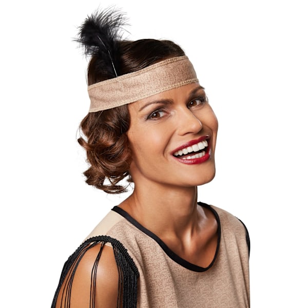 tectake Flapper 20'er kostume Beige L