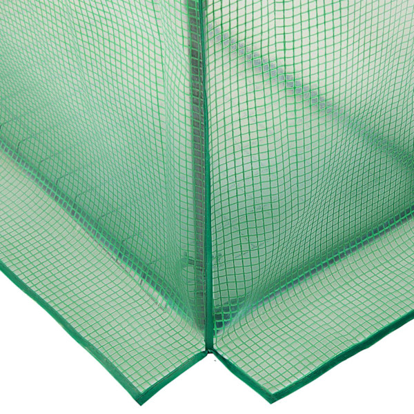 tectake Drivhus med presenning, firkantet 143x143x195cm Green