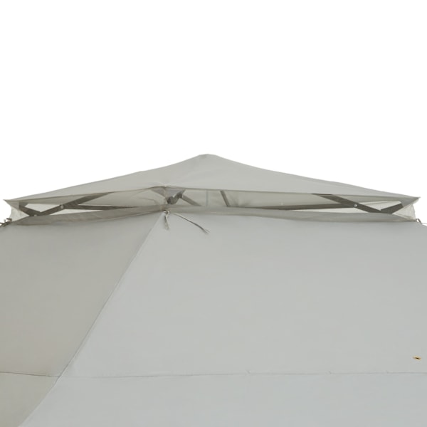 tectake Havepavillon Carabobo 3,64x3,64x2,94m -  grå Grey