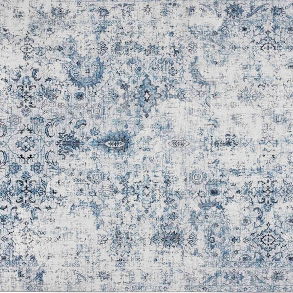 tectake Gulvtæppe Amara, kort luv - 200 x 274 cm 200 x 274 cm Blue