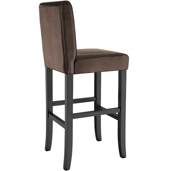 tectake Barstol med ryglæn -  brun Brown