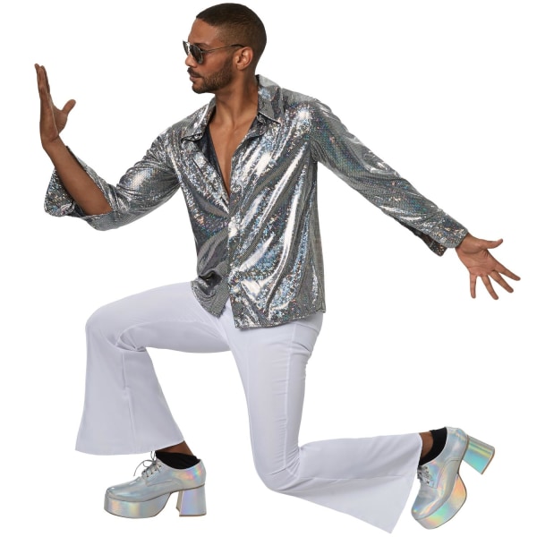 tectake Disco boy kostume White XL