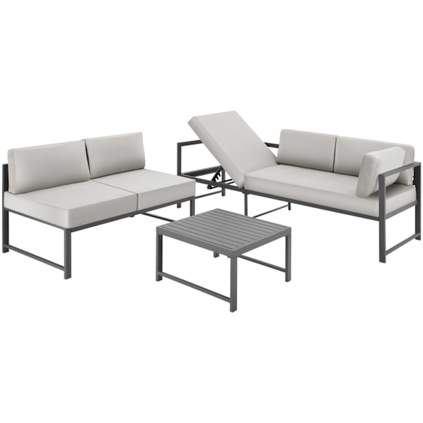 tectake Havesofasæt Faro Grey