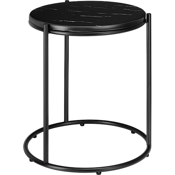 Sidebord Ellsa, marmorplade, stålramme - sort/sort,pr. stk. Black