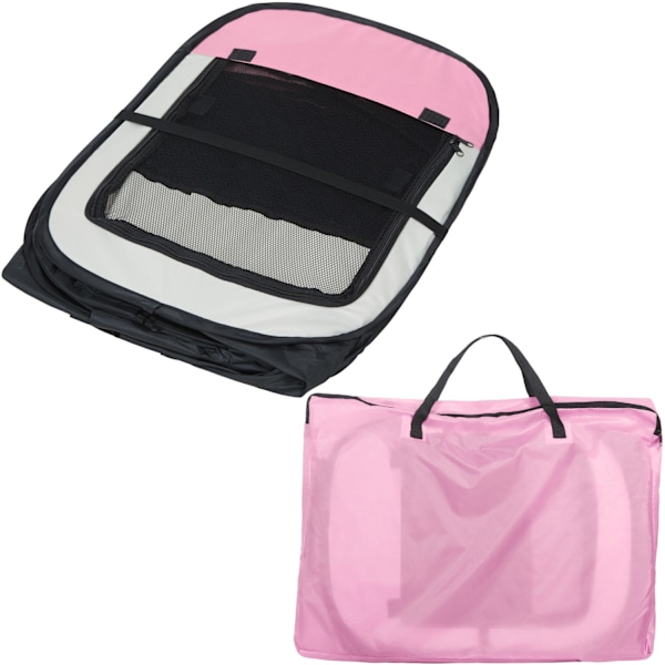 tectake Hvalpegård i polyester -  lyserød Light pink