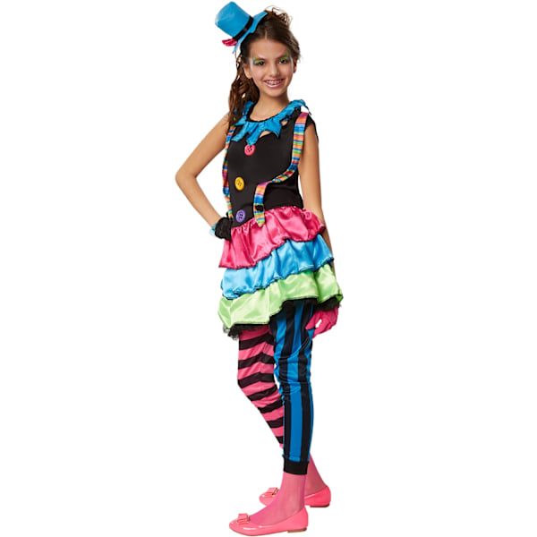 tectake Pigekostume Crazy New Wave Clown MultiColor 152 (11-12y)