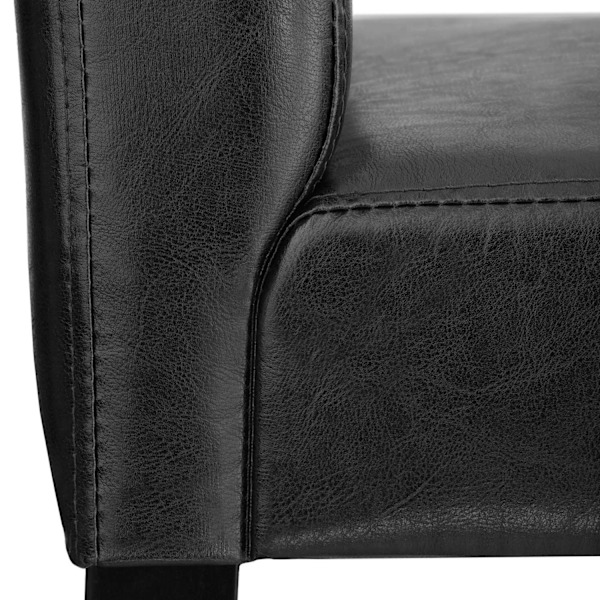 tectake Barstol med ryglæn -  sort Black