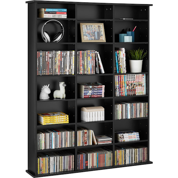 tectake Reol Stevie 105,5x19x136,5cm -  sort Black