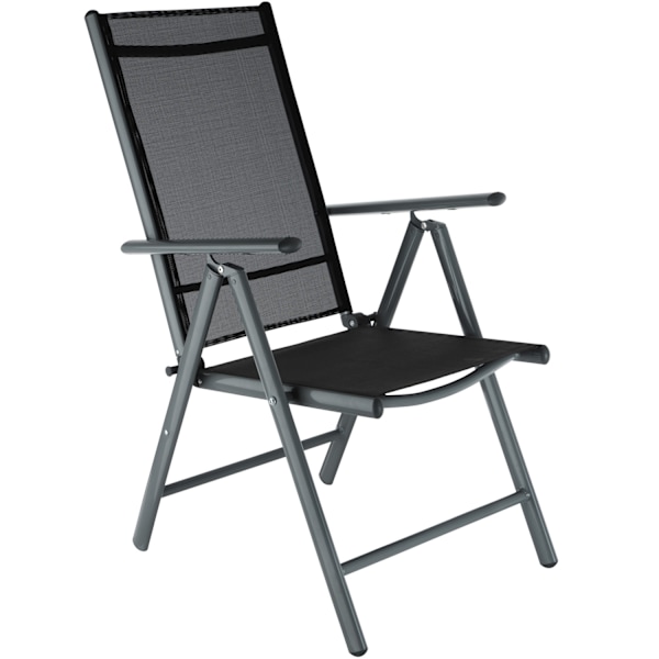 tectake Aluminium havemøbler, bord og 6 stole -  anthrazit Graphite grey