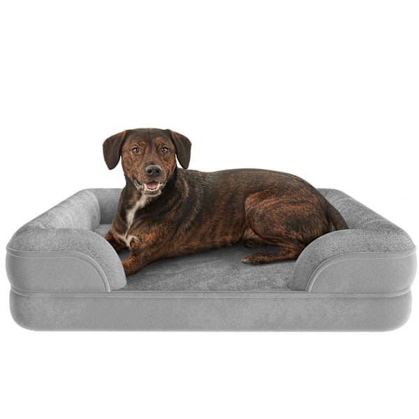 tectake Hundeseng Kimba med høj kant - L (94 x 72 x 18 cm) L (94 x 72 x 18 cm) Grey