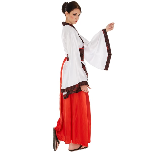 tectake Flot asiatisk inspireret kostume White XL