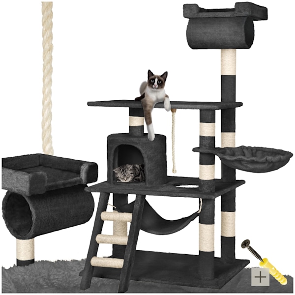 tectake Kradsetræ Stokeley -  sort Black