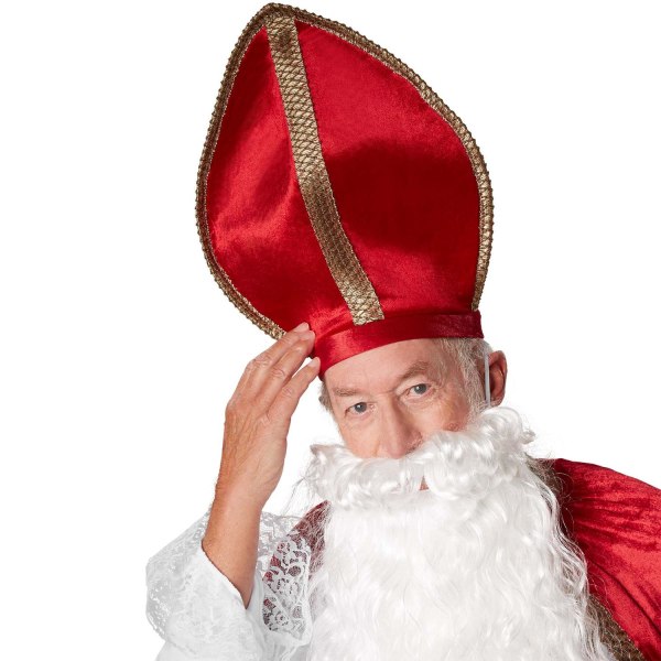 tectake St. Nikolaus-sæt mørkerødt kostume DarkRed XXL