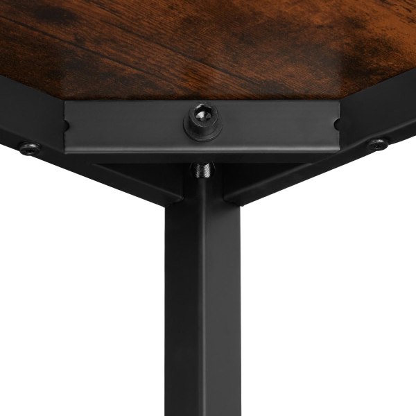 tectake Skrivebord Vanport 120x60x75,5cm -  Industrielt mørkt tr Dark brown