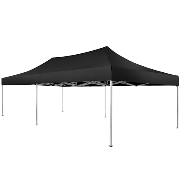 tectake Easy up pavillon Viola 3x6 m med 2 sidestykker - sort sort Black