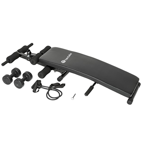 tectake Træningsbænk Cuttler 129x55x70cm Black