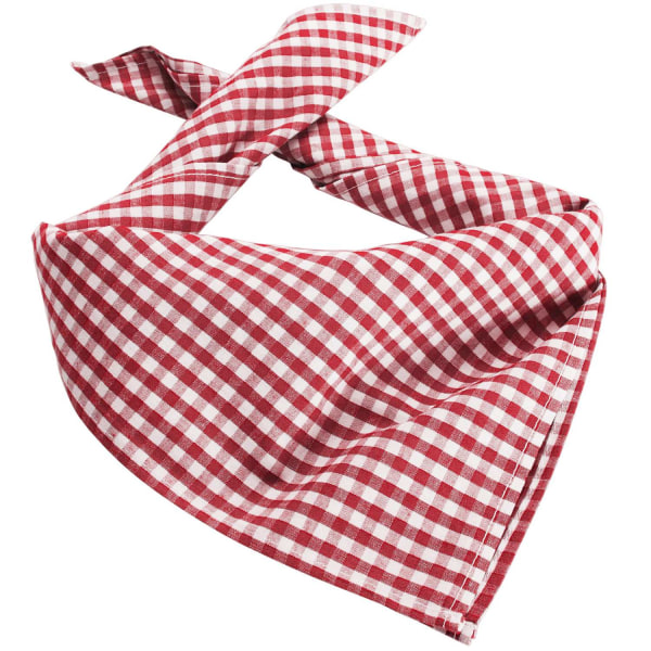 tectake Halstørklæde ternet -  rød/hvid White one size