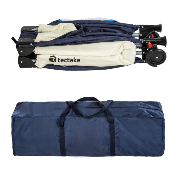 tectake Rejseseng med puslemadras og transporttaske -  blå Blue