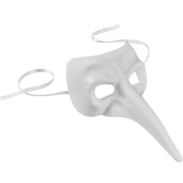 tectake Venetiansk maske med lang næse - hvid White d0ea | White | 10250 |  Fyndiq