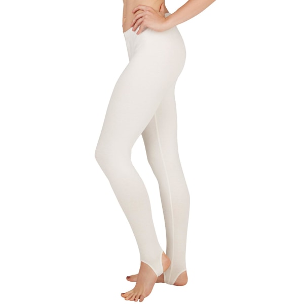 tectake Leggings med fodstrop hvid White M