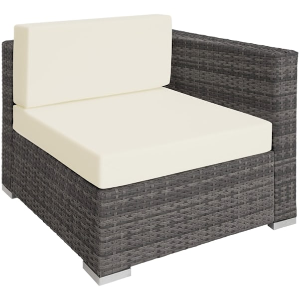 tectake Polyrattan loungesæt Las Vegas -  grå Grey