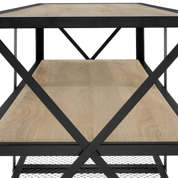 tectake Tv-bord - 161 cm Light brown