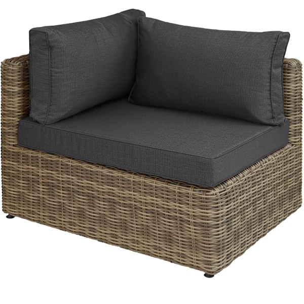 tectake Polyrattan loungesæt med aluminiumstel San Domino -  natur Nature