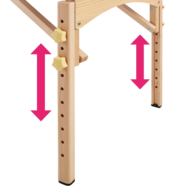 tectake Massagebriks med 2 zoner, 7,5cm polstring + ruller -  beige Beige