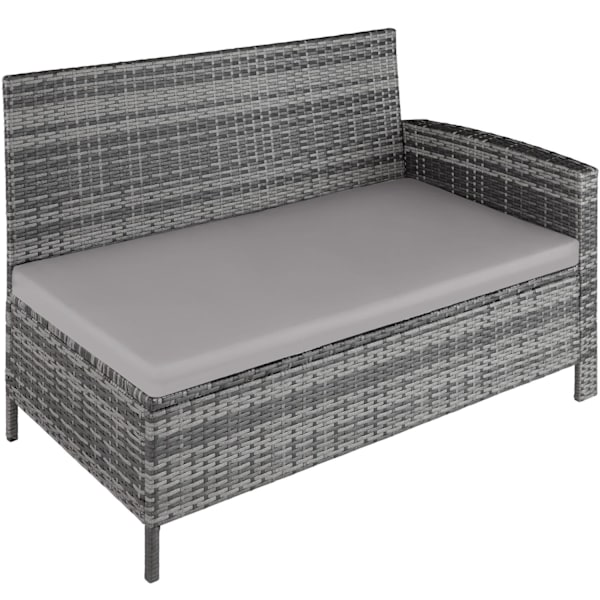 tectake Polyrattan havemøbelsæt Barletta -  grå Grey
