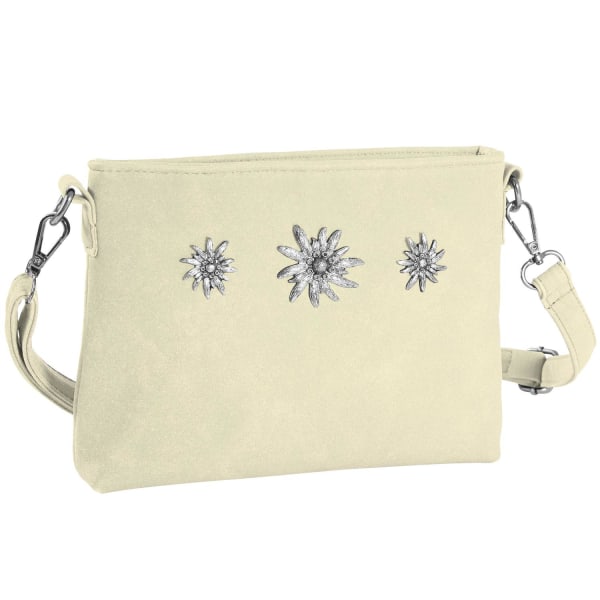 tectake Håndtaske med blomster -  beige Beige one size