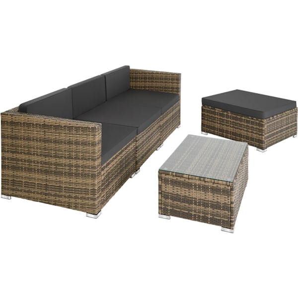 tectake Polyrattan havesofa Firenze -  natur Nature