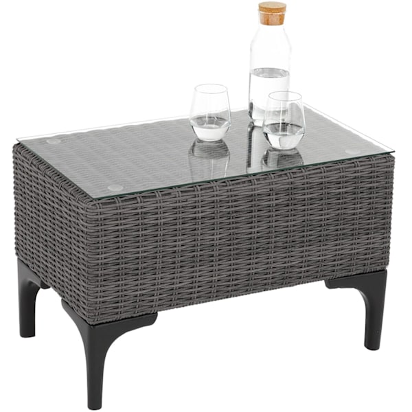 tectake Polyrattan loungesæt Bellaria med aluminiumsramme -  grå Grey