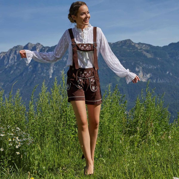 tectake Lederhosen München Brown XXL