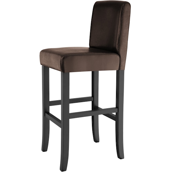 tectake Barstol med ryglæn -  brun Brown