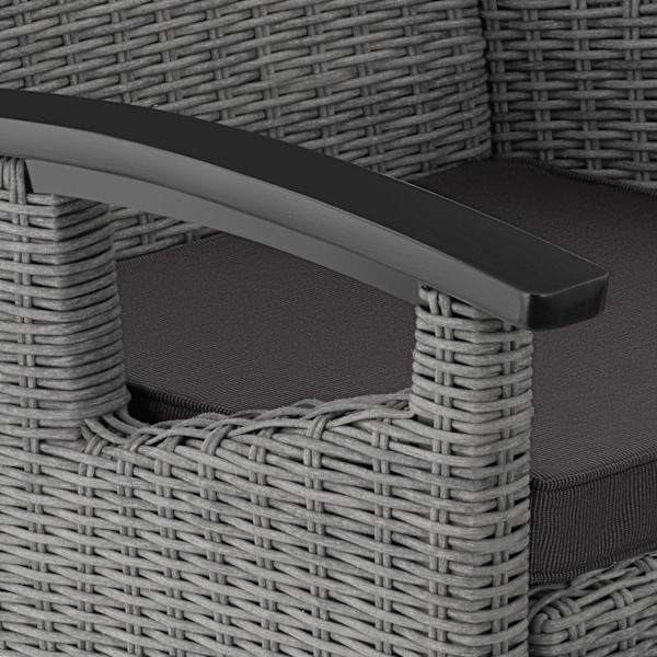 tectake Polyrattan havestol Rosarno -  grå Grey