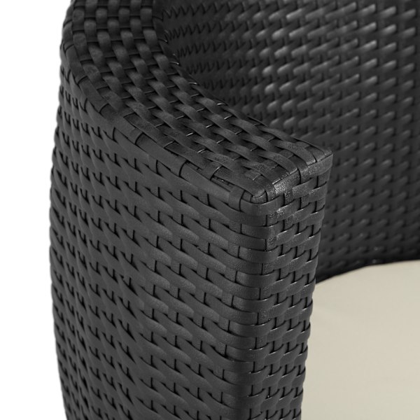 tectake Polyrattan loungesæt Nizza -  sort Black