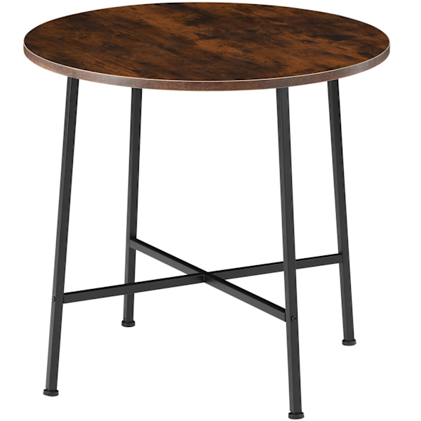 tectake Spisebord Ennis 80x76cm -  Industrielt mørkt træ, rustikt Dark brown