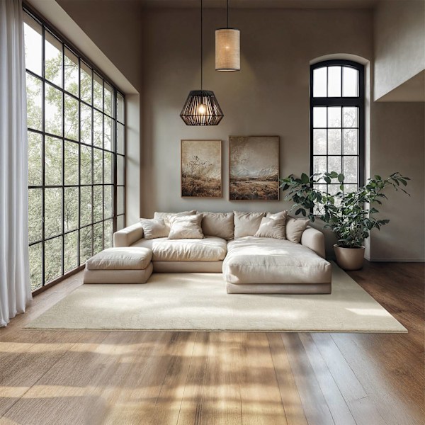 Kortluvet tæppe Soft Zone - beige,200 x 290 cm Beige