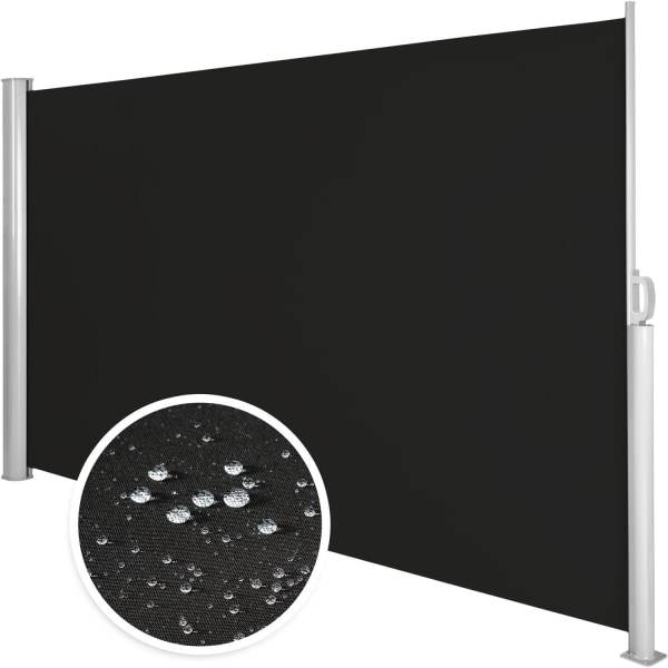 tectake Læhegn i aluminium og polyester - 180 x 300 cm Black