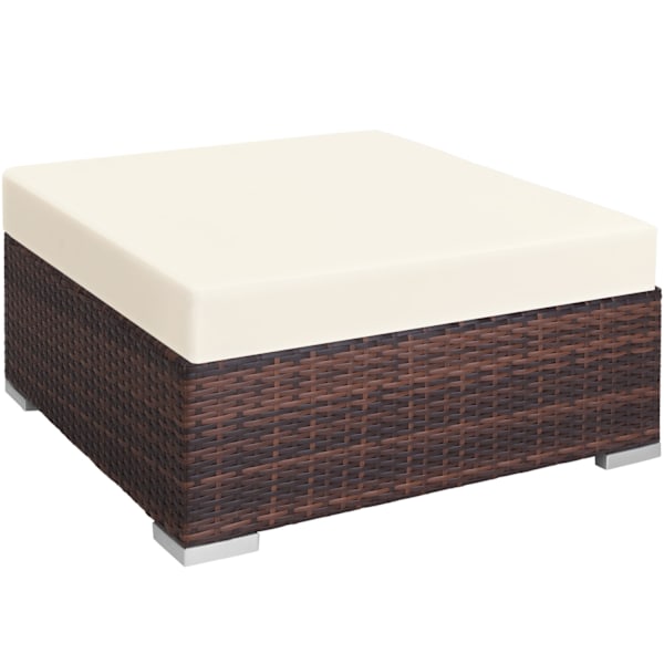 tectake Polyrattan loungesæt Paris - brunmeleret brunmeleret Brown