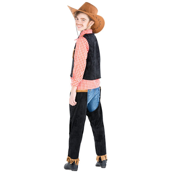 tectake Cowboy Jimmy kostume Black 140 (10-12y)