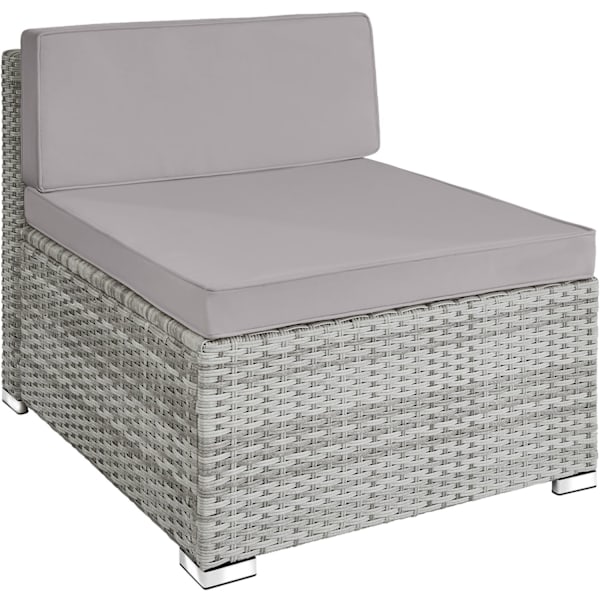 tectake Polyrattan havesofa Firenze -  lysegrå/mørkegrå Light grey