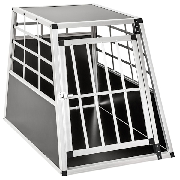 tectake Hundebur single med lige bagvæg - 65 x 90 x 69,5 cm 65 x 90 x 69,5 cm Black