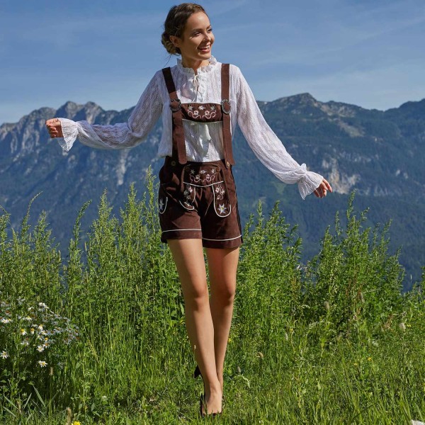tectake Folkedragtbluse Tyroler Susanne White XL