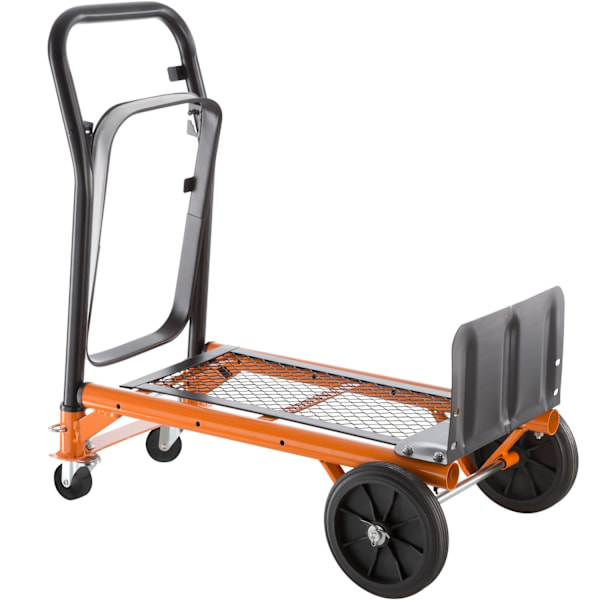 tectake Kombineret sækkevogn med lad Orange