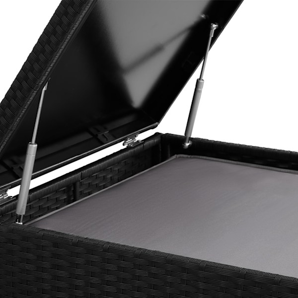 tectake Polyrattan loungesæt Ostuni -  sort Black